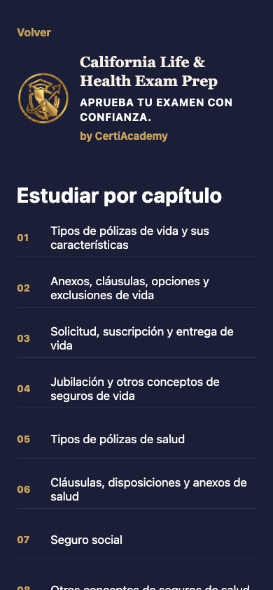Aprender por capítulo — California