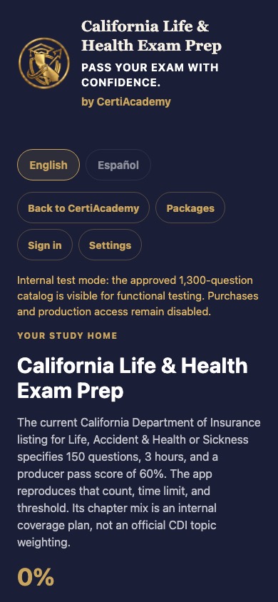 Your study home — California