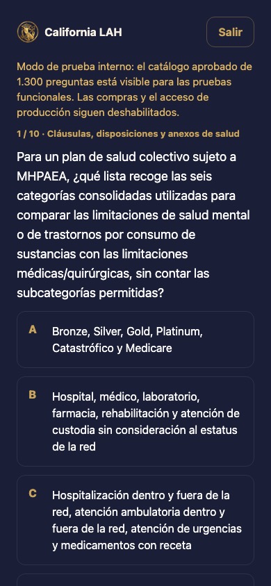 Comprender cada respuesta — California