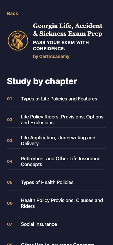 Learn by chapter — Georgia