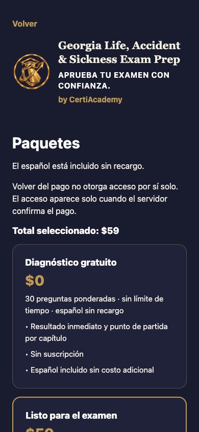 Conocer las condiciones — Georgia