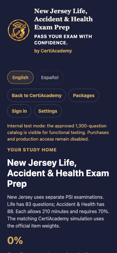 Your study home — New Jersey