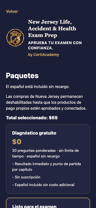 Conocer las condiciones — Nueva Jersey
