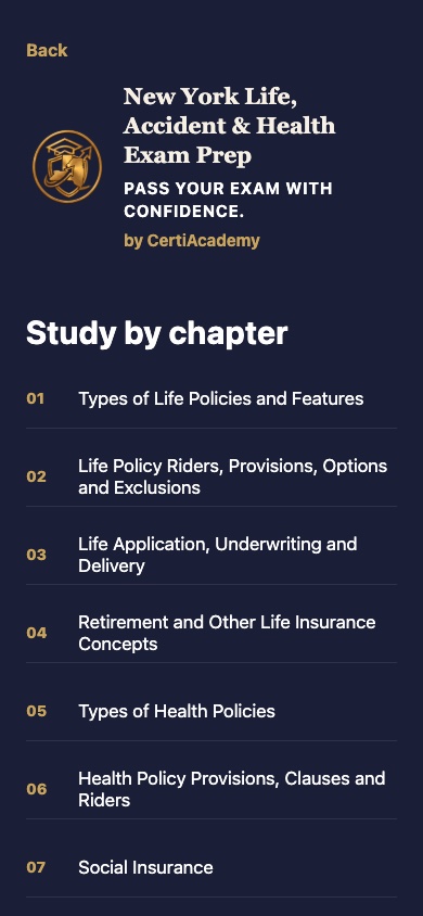 Learn by chapter — New York