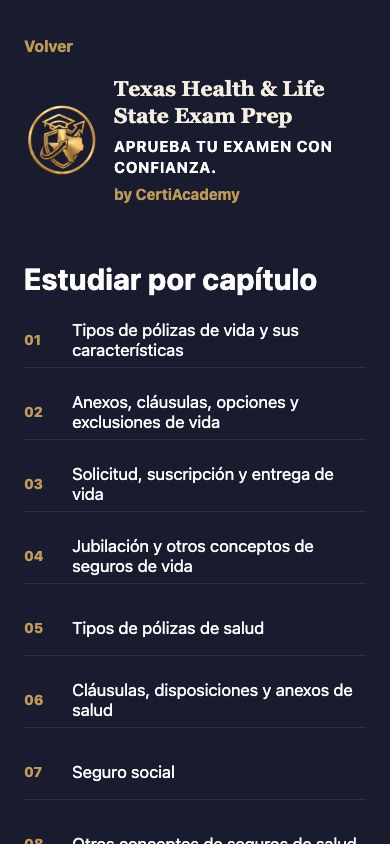 Aprender por capítulo — Texas