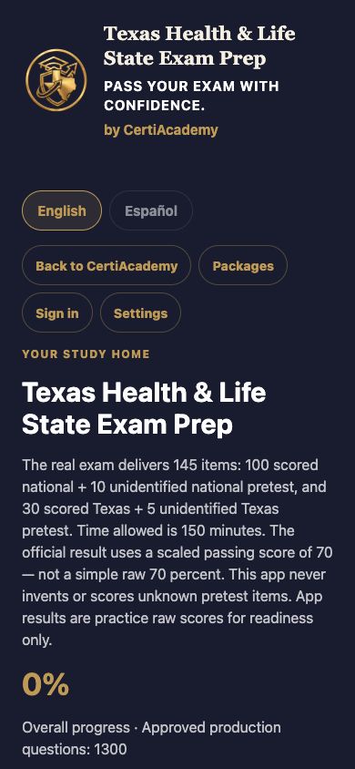 Your study home — Texas