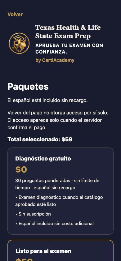 Conocer las condiciones — Texas